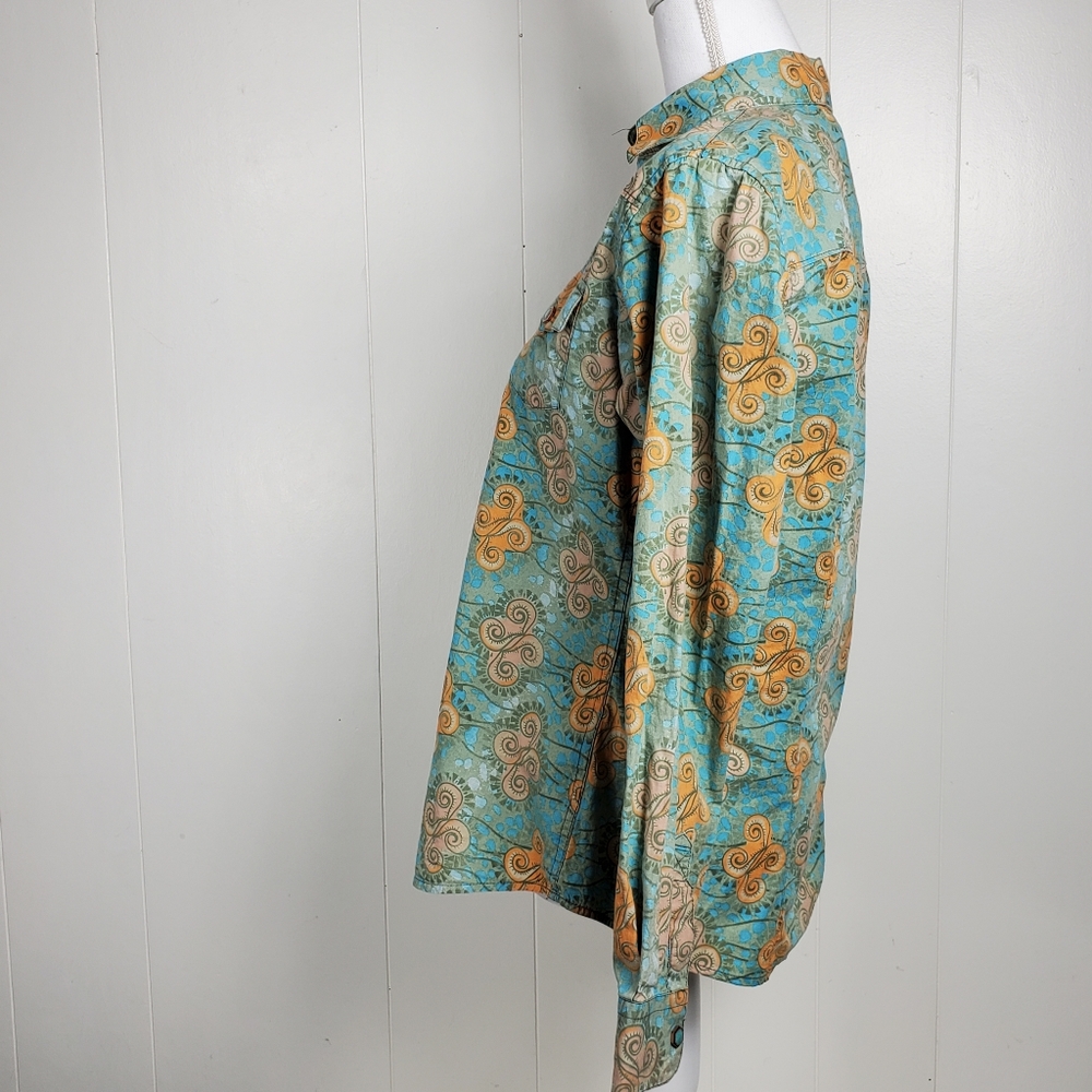Walls Ranch wear western Cowgirl Rodro Queen  button front shirt Size Medium - Picture 5 of 12